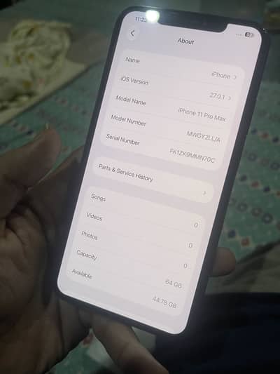 iPhone 11 Pro Max 64GB pta prove Dual sim 81% health btry mesg