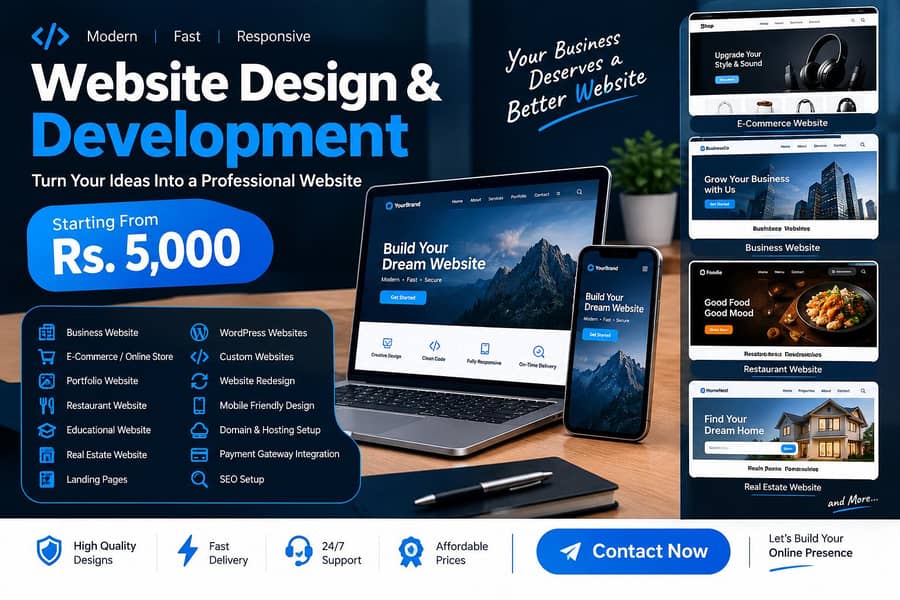 Professional Website Development and E commerce website 0