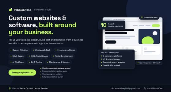 Web, Android, iOS & Flutter Development - Pebblebit Inc