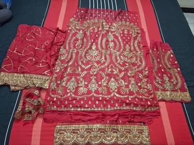 Maryam and maria 3pc Chiffon embroidered dress