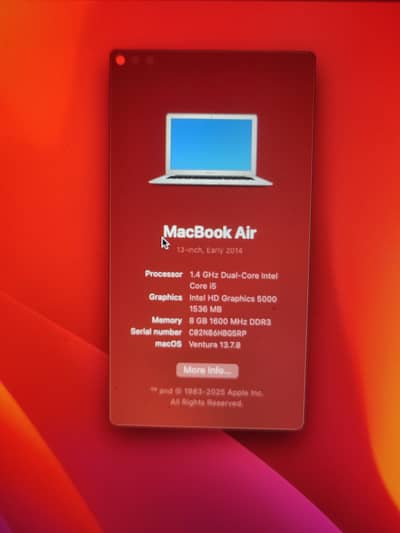 Macbook Air 2014 early 13" inch