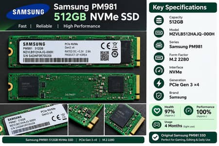 512Gb sumsang NVMe Gen 3