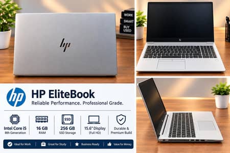HP Elitebook G6 850 || 16 GB RAM || 256 GB SSD || Core i5 8th Gen