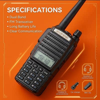 Baofeng UV-82 Dual Band Walkie Talkie Two-Way Radio Transceiver Set