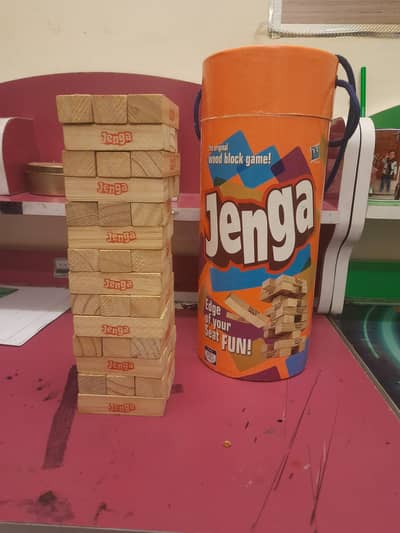 Original Jenga and pucket game