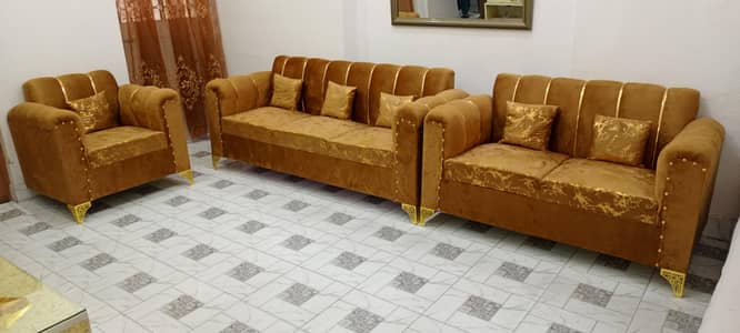 New Texture Design 6 Seater Stylish Sofa Set