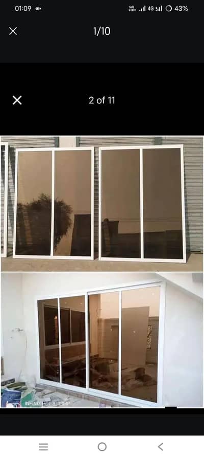 Aluminum  Windows Repair and New Glass Doors Service