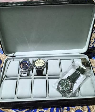 watch leather box 12 slot