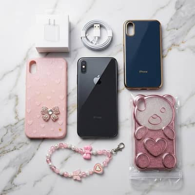 iPhone XS Max 512GB PTA Approved (Charger, 3 Covers & Chain)