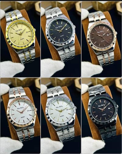 mans multicolor chain strap watch 10 mm round