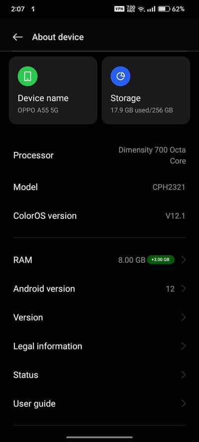 OPPO A55 5G 8/256 gb