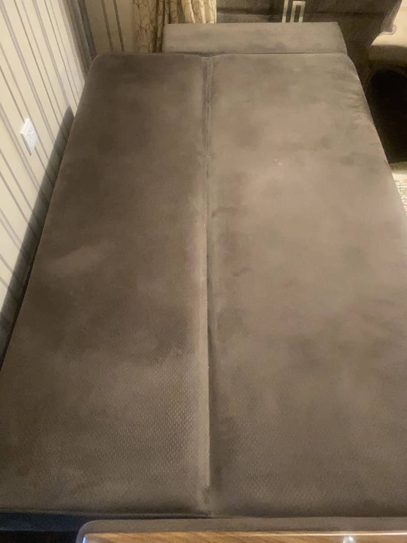 Style Grey Suede Sleeper Sofa 6