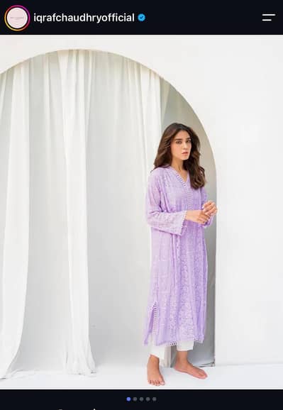 Iqra Farooq Chaudry Chikenkari Shirt