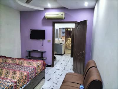 One bed living furnished apartment for rent at the prime location of johar town phase 1