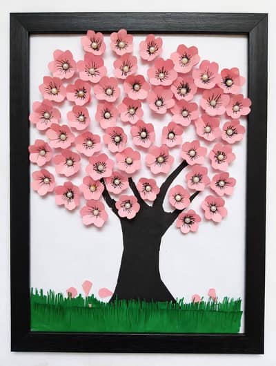 Handmade Paper Flower Tree  | Beautiful Spring Craft Art