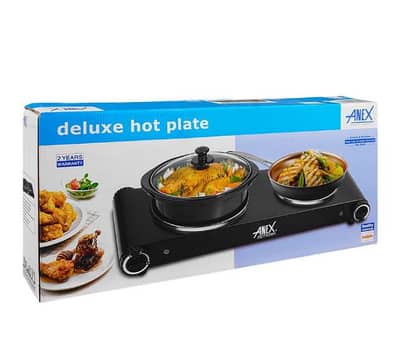 new anex double top electric stove with cable and box MSG INBOX