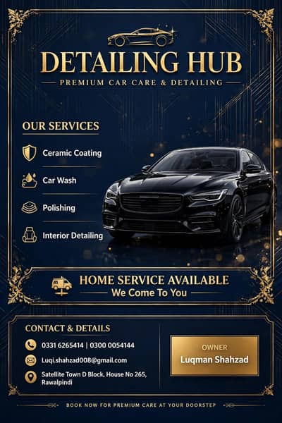 Car Detailing Home Service - Car Wash