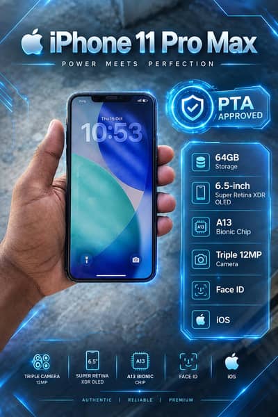 iPhone 11 Pro Max pta approved 64gb 85%