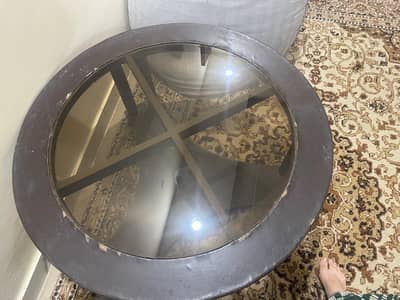 Round Glass center table for sale