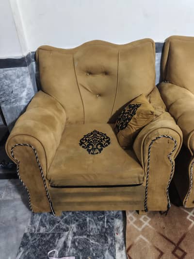 Mustard 3 Seater Sofa - 17500 - Lahore