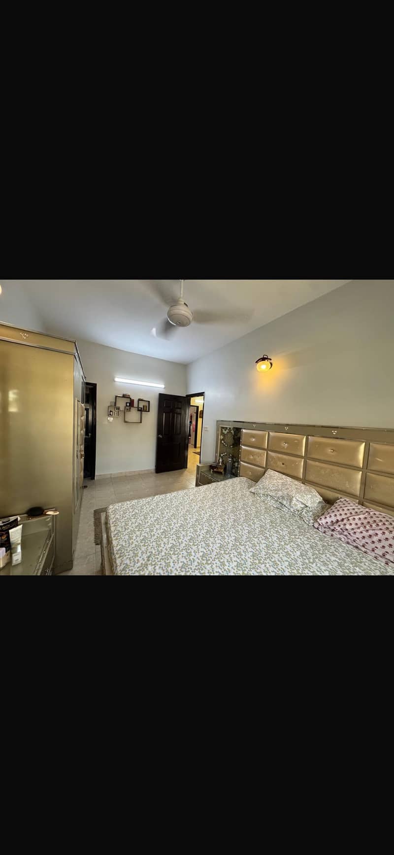 Bed with side table, dressing table and cupboardd 1