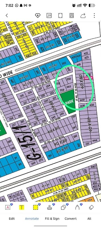 40x80 Residential Plot for Sale in G-15 Islamabad