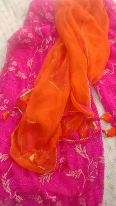 3 piece choli sharara for slim smart girl. age: 7 to 9 years