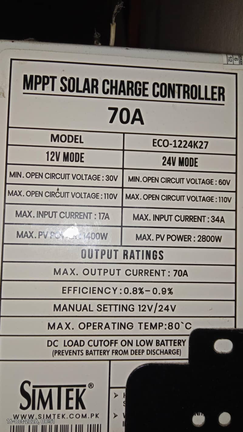 Simtek DC King MPPT 70A 3
