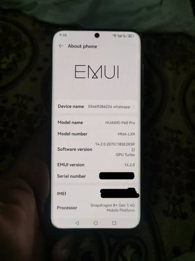 Huawei p60 pro officially dual sim approve box charger k saat