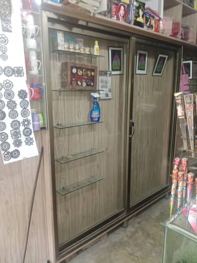 6x6 Feet Glass Door Showcase Almari | Shop Display Cabinet | Cupboard