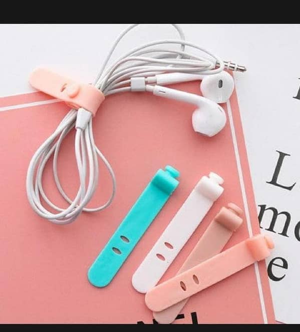T   Silicone Wire Organizer clip ( Pack of 4 ) Random Colour