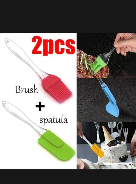 T  2pcs Oil Brush and Spatula