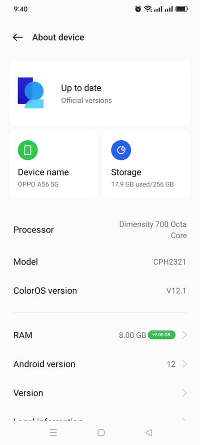OPPO A56