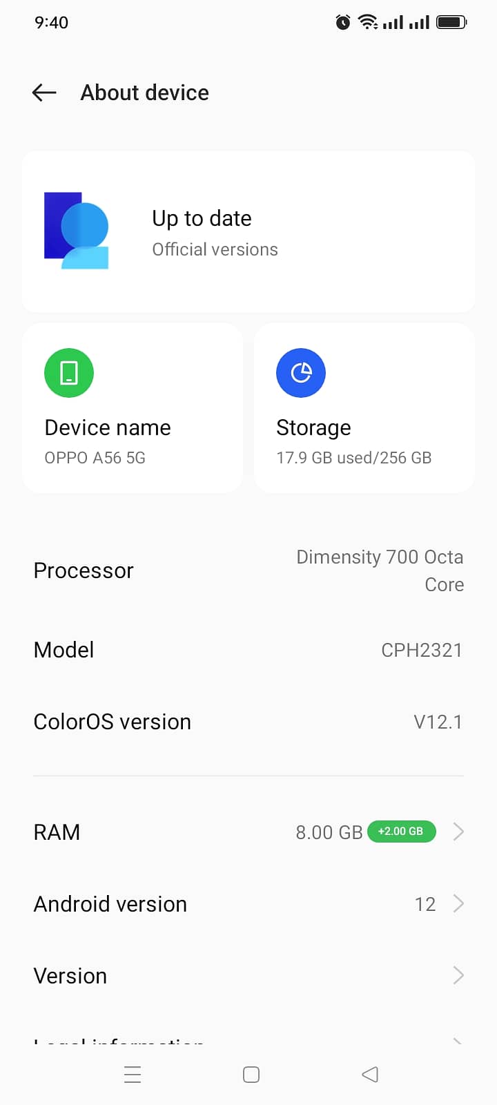 OPPO A56 0
