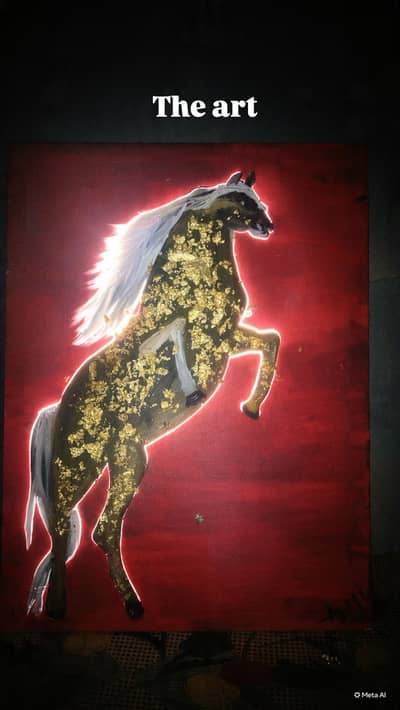 Oil on canvas water colour on canson white charcoal art
