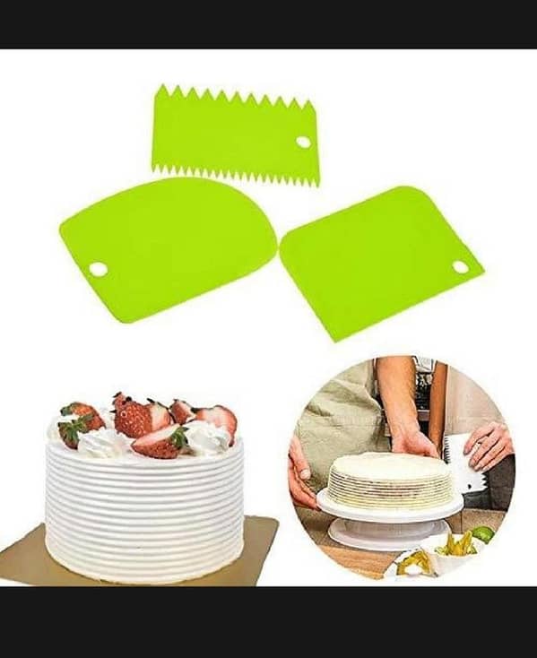 T  3Pcs/set Plastic Baking Cake Scraper