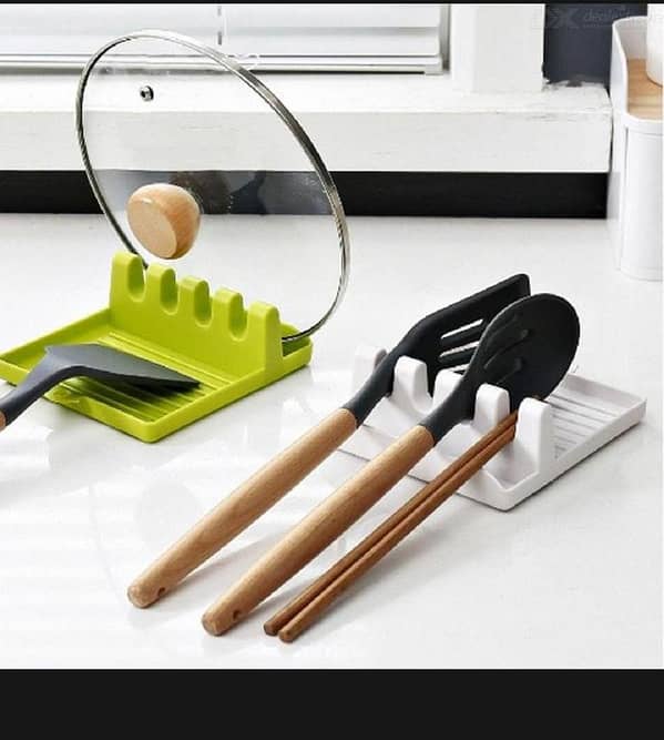 T   PLASTIC SPOON HOLDER RACK KITCHEN UTENSILS DINNERWARE