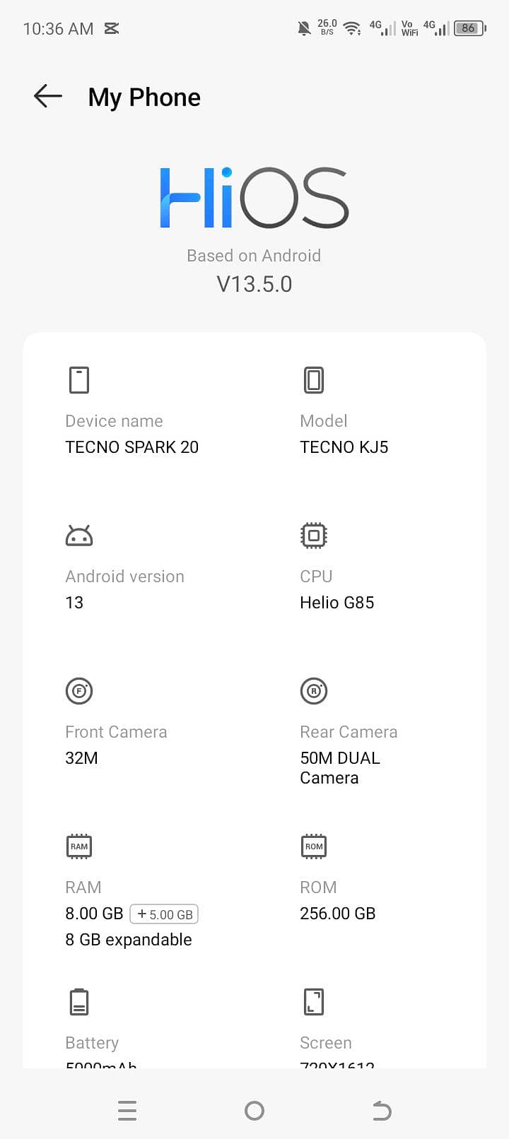 Tecno Spark 20 4