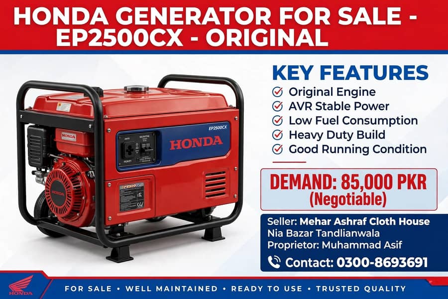 Honda generator 3