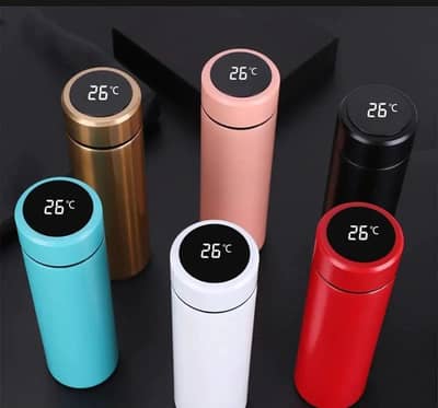 Smart LED Temperature Display Bottle 500ml - Hot & Cold - 5 Colors