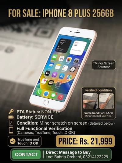 Apple iPhone 8 Plus Non PTA sim working