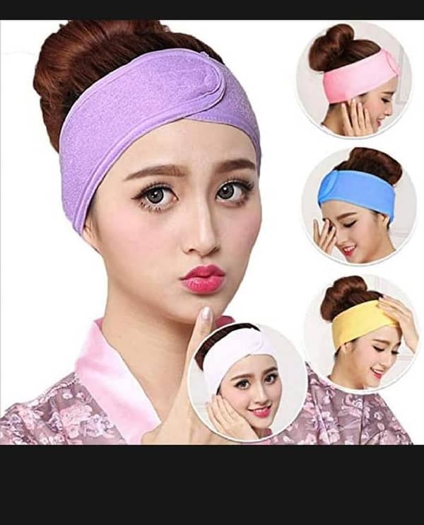 T  Adjustable Washable Facial Headband - (Pack of 2)