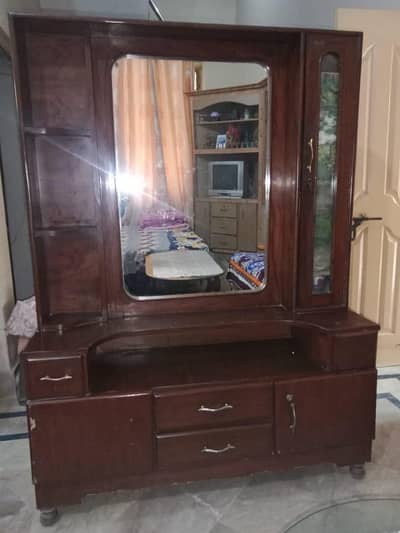 Solid Wood Dressing Table with big Mirror