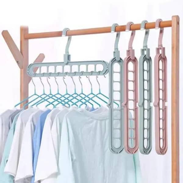 T   Clothes hangers 9-hole Multi-port Support Circle - (Pack of 2)