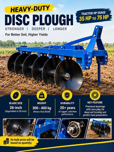 HEAVY-DUTY DISC PLOUGH – STRONGER, DEEPER & LONGER LASTING!