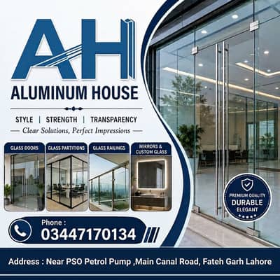 Office & Shop Glass Partitions , Glass & Aluminium Repairing services