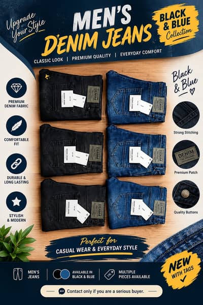 Men's Jeans, Denim Pants, Casual Wear, Fashion Jeans, Gents Trousers.