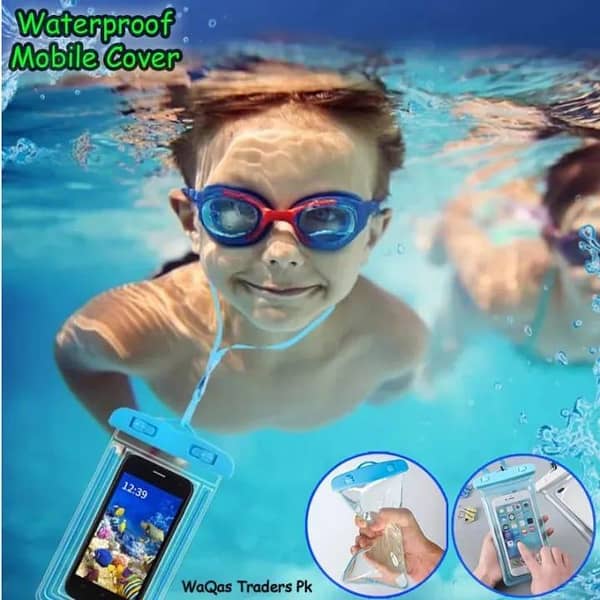 T  Universal Waterproof Mobile Pouch Case for All IOS and Android - Rain Proof, Underwater Mobile Phone Protector Cover Bag - Transparent, Easy to Carry Pouch - Extra Safety for Mobile Phones - Compatible with All Mobiles - Perfect for Swimming Pool,