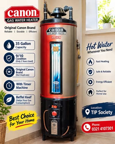 Original Canon Gas Water Heater 35 Gallon – Excellent Condition