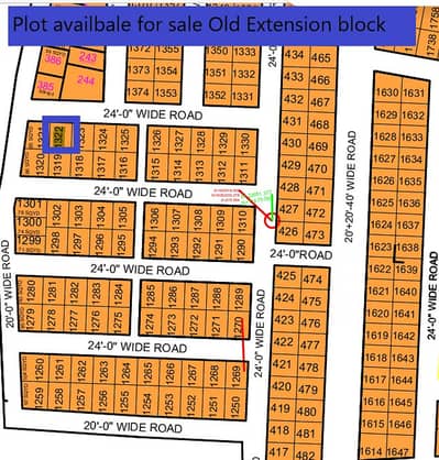 PLOT SALE IN NORTH TOWN RESIDENCY PHASE 1 OLD EXTENSION BLOCK